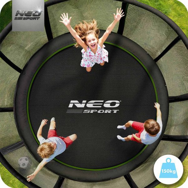 10 pėdų / 312 cm sodo batutas su lauko tinklu ir kopėčiomis „Neo-Sport“