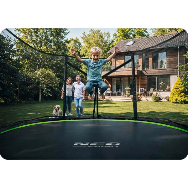 10 pėdų / 312 cm sodo batutas su lauko tinklu ir kopėčiomis „Neo-Sport“