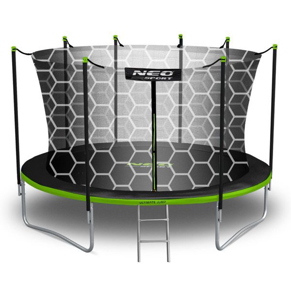 Trampolina-ogrodowa-12ft374cm-z-siatka-wewnetrzna-i-drabinka-Neo-Sport-Trampoliny-gt-Trampoliny-ogrodowe-1 12 pėdų / 374 cm sodo batutas su vidiniu tinklu ir kopėčiomis „Neo-Sport“