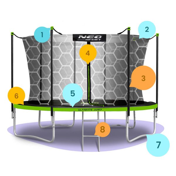 Trampolina-ogrodowa-12ft374cm-z-siatka-wewnetrzna-i-drabinka-Neo-Sport-Trampoliny-gt-Trampoliny-ogrodowe-6 12 pėdų / 374 cm sodo batutas su vidiniu tinklu ir kopėčiomis „Neo-Sport“