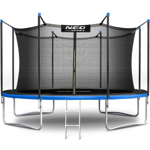 13 pėdų / 404 cm sodo batutas su vidiniu tinklu ir kopėčiomis „Neo-Sport“