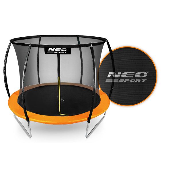 8 pėdų / 252 cm profiliuotas sodo batutas su vidiniu tinklu „Neo-Sport“