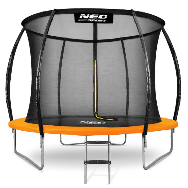 8 pėdų / 252 cm profiliuotas sodo batutas su vidiniu tinklu „Neo-Sport“