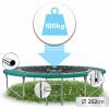 8 pėdų / 252 cm profiliuotas sodo batutas su vidiniu tinklu „Neo-Sport“