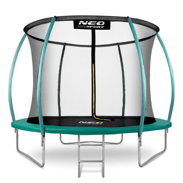8 pėdų / 252 cm profiliuotas sodo batutas su vidiniu tinklu „Neo-Sport“